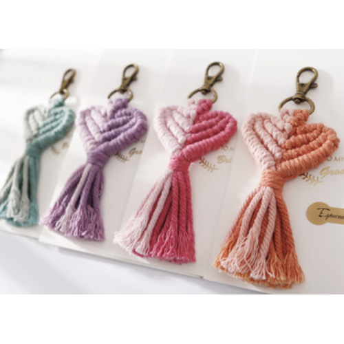 Small Keychain Cotton Home Decor Macrame Keyring